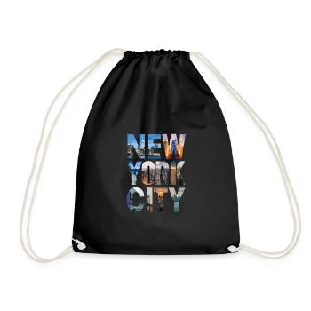 New York City Skyline - Turnbeutel - Schwarz - Vorne