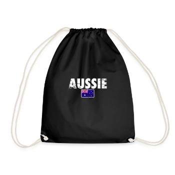 Drapeau australien Australien Vintage australien - Sac de sport léger - noir - Devant