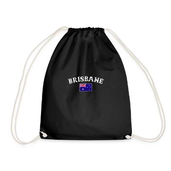 Brisbane Australien Vintage Australische Flagge - Turnbeutel - Schwarz - Vorne