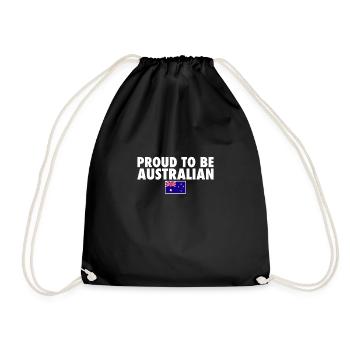 Fier d’être drapeau australien et australien - Sac de sport léger - noir - Devant