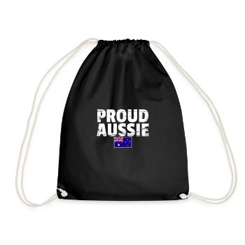 Fier drapeau australien australien Australien Vintage - Sac de sport léger - noir - Devant