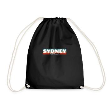 Sydney, Australie, Rétro, Australie, Australien - Sac de sport léger - noir - Devant