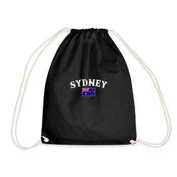 Sydney Australia Australien Australische Flagge - Turnbeutel - Schwarz - Vorne