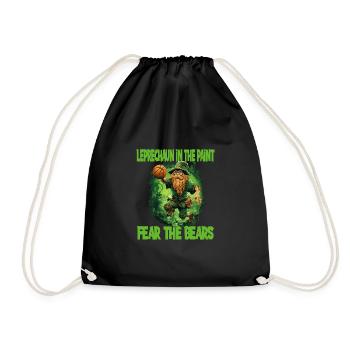Leprechaun Bart Basketball für einen - Turnbeutel - Schwarz - Vorne