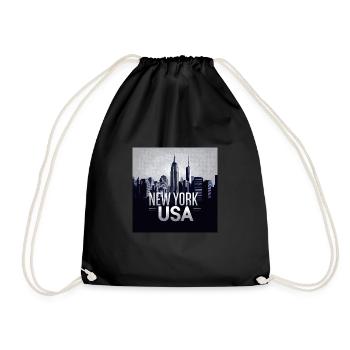 New York City Skyline - Turnbeutel - Schwarz - Vorne