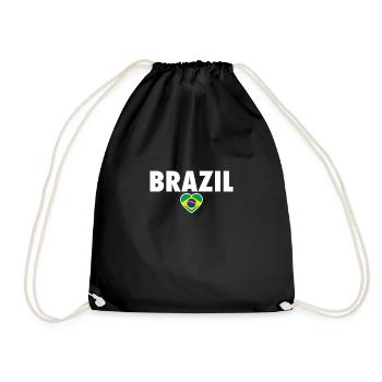 Brésil Brésil Drapeau brésilien - Sac de sport léger - noir - Devant