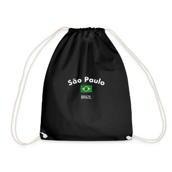 São Paulo Brésil Vintage Drapeau brésilien - Sac de sport léger - noir - Devant