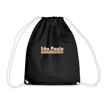 São Paulo Brésil Vintage Rétro Brésilien - Sac de sport léger - noir - Devant
