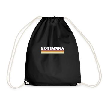 Botswana Botsuana Botsuanische Retro Botsuaner - Turnbeutel - Schwarz - Vorne