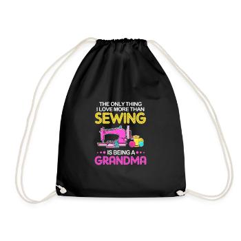Couturière à la machine à coudre - Sac de sport léger - noir - Devant