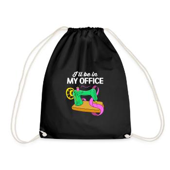 Couturière à la machine à coudre - Sac de sport léger - noir - Devant