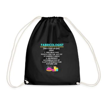 Couturière à la machine à coudre - Sac de sport léger - noir - Devant
