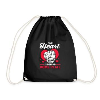 Baseball - Drawstring Bag - black - Front