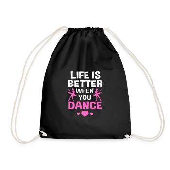 Ballet Ballet Dancer - Drawstring Bag - black - Front