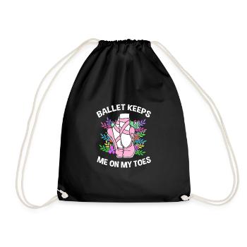 Ballet Ballet Dancer - Drawstring Bag - black - Front
