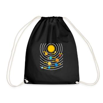 Universum Sonnensystem - Turnbeutel - Schwarz - Vorne