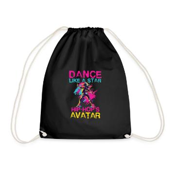 Dance Like A Star Hip Hop Avatar - Turnbeutel - Schwarz - Vorne