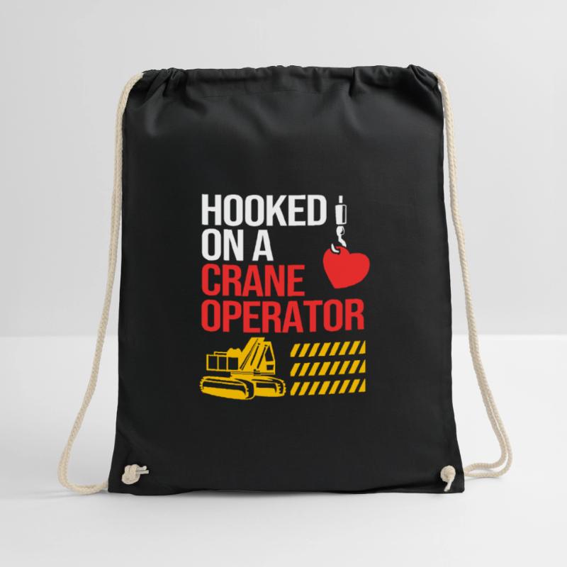 Construction Worker Construction Site Crane Drawstring Bag