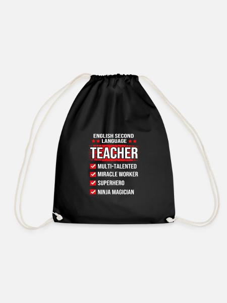 Englischlehrerin Englisch Lehrer - Turnbeutel - Schwarz
