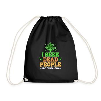 Family tree genealogy - Drawstring Bag - black - Front