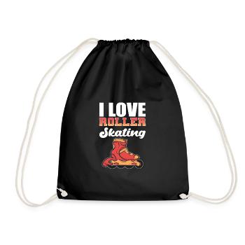 Roller Skating Roller Skates Inline Skates - Drawstring Bag - black - Front