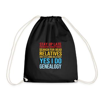 Généalogie de l’arbre généalogique - Sac de sport léger - noir - Devant