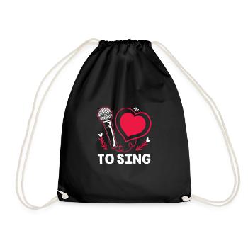 Karaoké - Sac de sport léger - noir - Devant