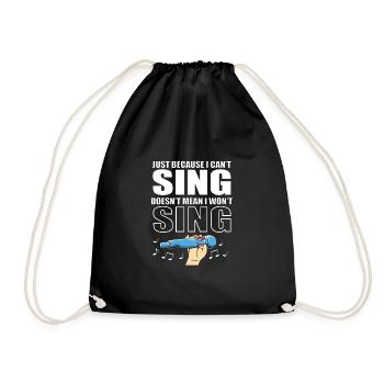 Karaoké - Sac de sport léger - noir - Devant