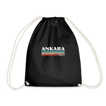 Ankara Turquie Turquie Vintage Turquie Turc - Sac de sport léger - noir - Devant