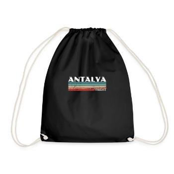 Antalya Turquie Turquie Vintage Turquie Turc - Sac de sport léger - noir - Devant