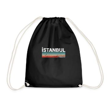 Istanbul Turquie Turquie Vintage Turquie Turc - Sac de sport léger - noir - Devant