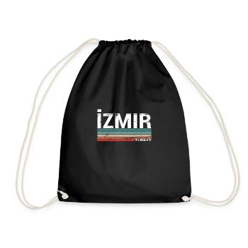 Izmir Turkey Vintage Turkish Turkish - Drawstring Bag - black - Front