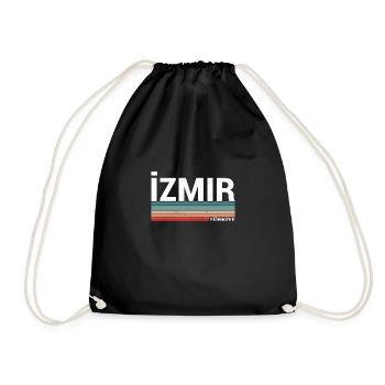 Izmir Türkiye Turkey Retro Türkei Türkische Türke - Turnbeutel - Schwarz - Vorne