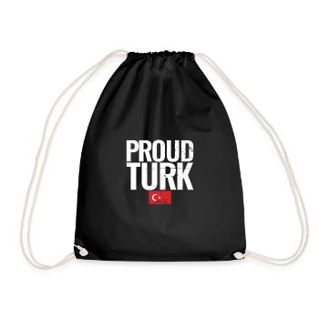 Fier Turc Vintage Turquie Drapeau Turc Turc - Sac de sport léger - noir - Devant