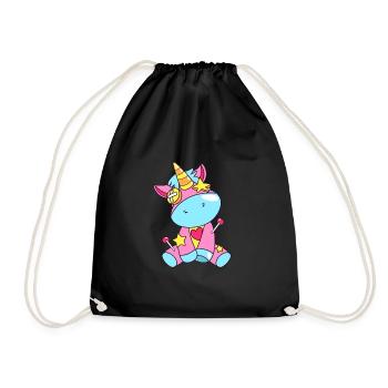 Licorne vaudou - Sac de sport léger - noir - Devant