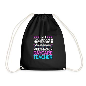 Daycare Center Education Educator Educator - Drawstring Bag - black - Front