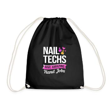Créatrice d'ongles, esthéticienne, cosmétique pour les ongles - Sac de sport léger - noir - Devant