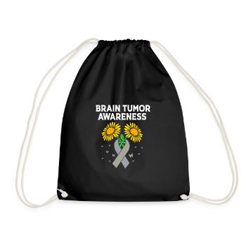 Brain Tumor Tumor Brain Cancer Survivor - Drawstring Bag - black - Front
