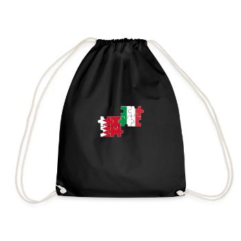 Bahrain Italy Flag of Bahraini - Drawstring Bag - black - Front