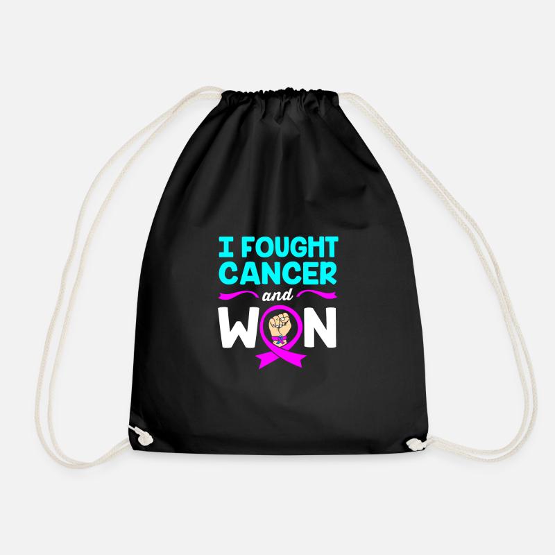 Thyroid cancer Thyroid cancer - Drawstring Bag - black