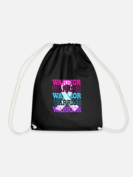 Thyroid cancer Thyroid cancer - Drawstring Bag - black