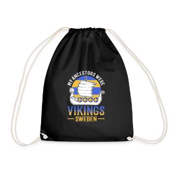 Suède Suédois - Sac de sport léger - noir - Devant
