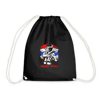 Muay Thai boxen - Turnbeutel - Schwarz - Vorne