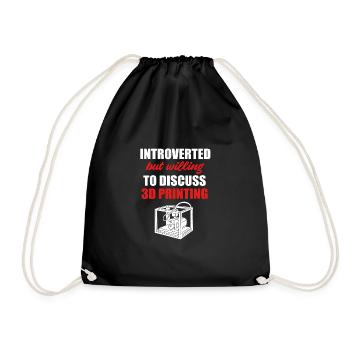 3D Printing - Drawstring Bag - black - Front