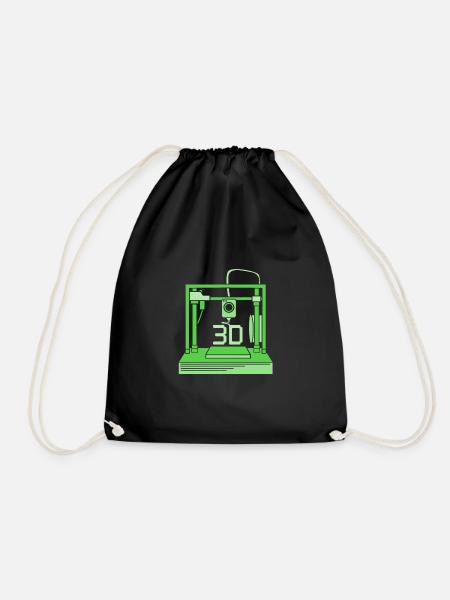 3D Druck Drucken Prototyp - Turnbeutel - Schwarz