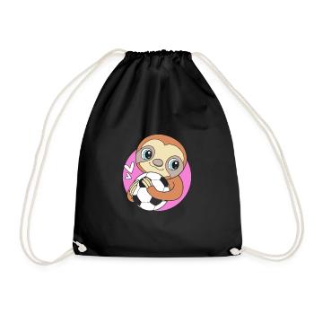 Sloth - Drawstring Bag - black - Front