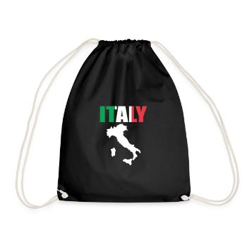 Italien - Turnbeutel - Schwarz - Vorne