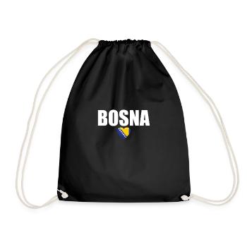 Bosna Bosnia Bosnian Flag Bosnians - Drawstring Bag - black - Front