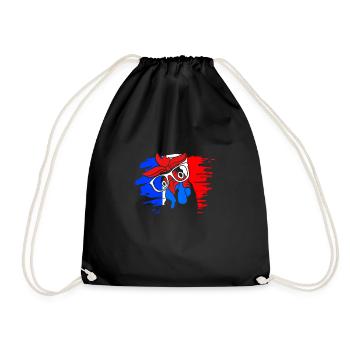 France - Drawstring Bag - black - Front