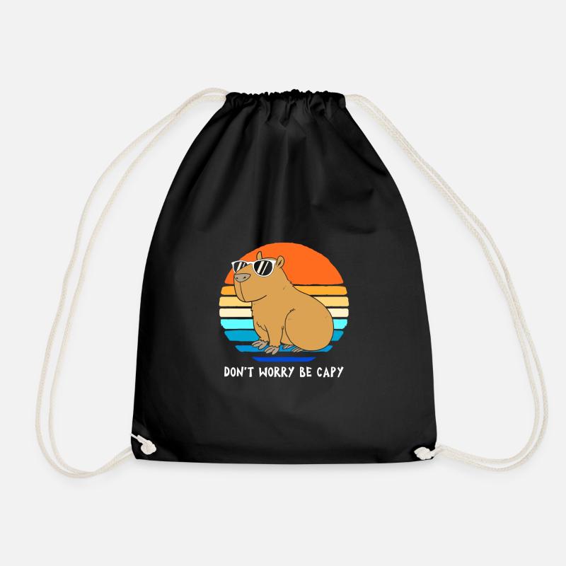 Capybara - Turnbeutel - Schwarz